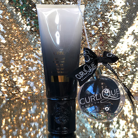 Oribe Gold Masque with CurliQue Christmas bauble