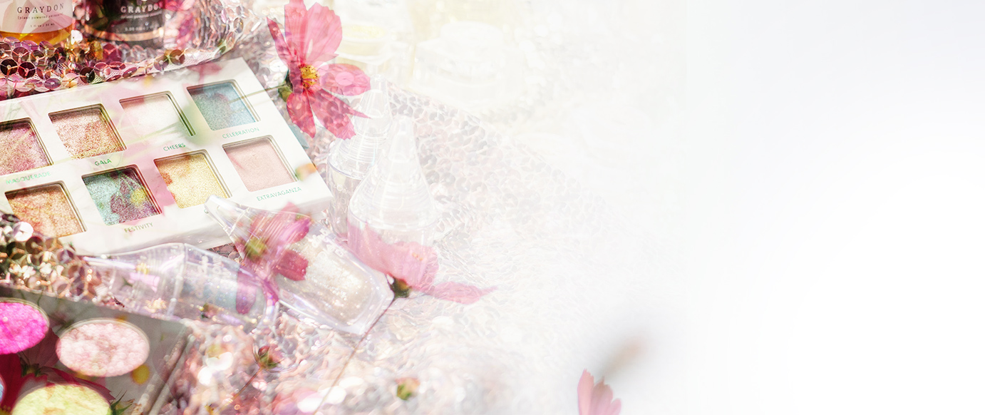 assortment of beautiful makeup products for spring